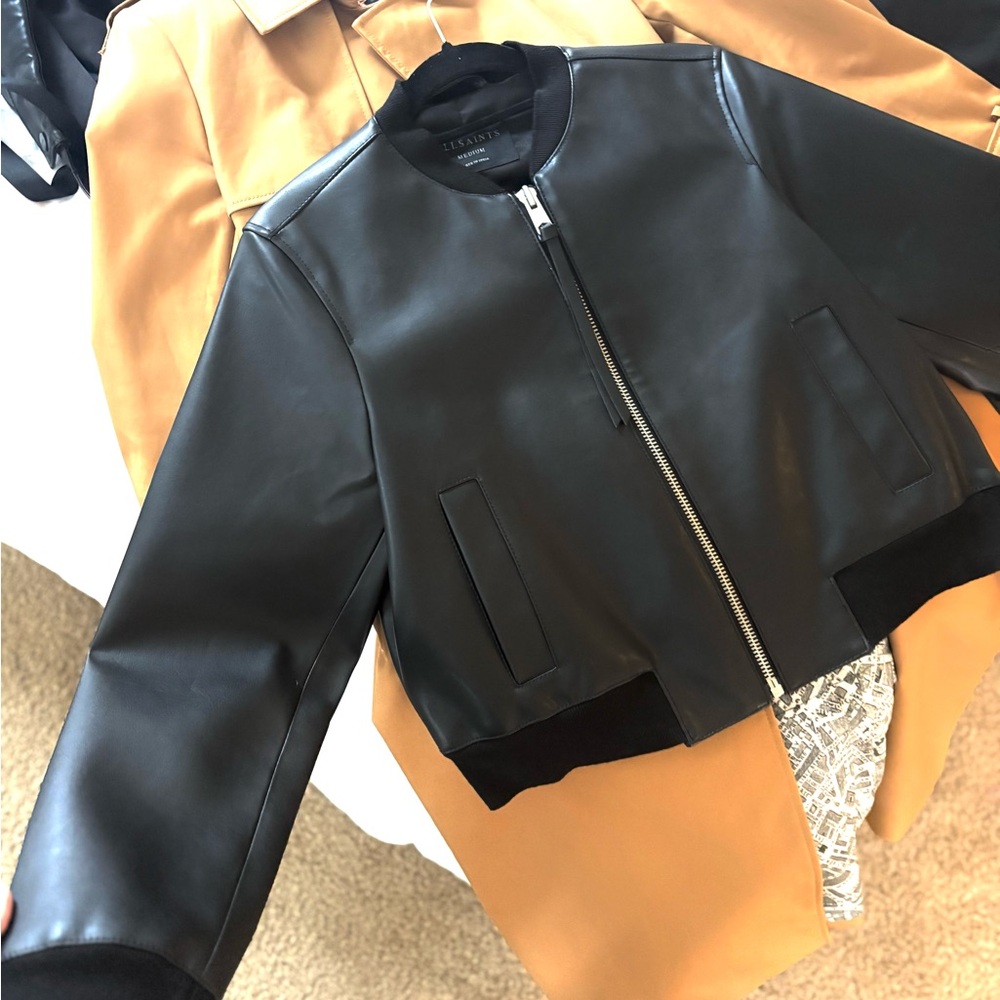 Allsaints Women's Orten Leather Bomber Jacket